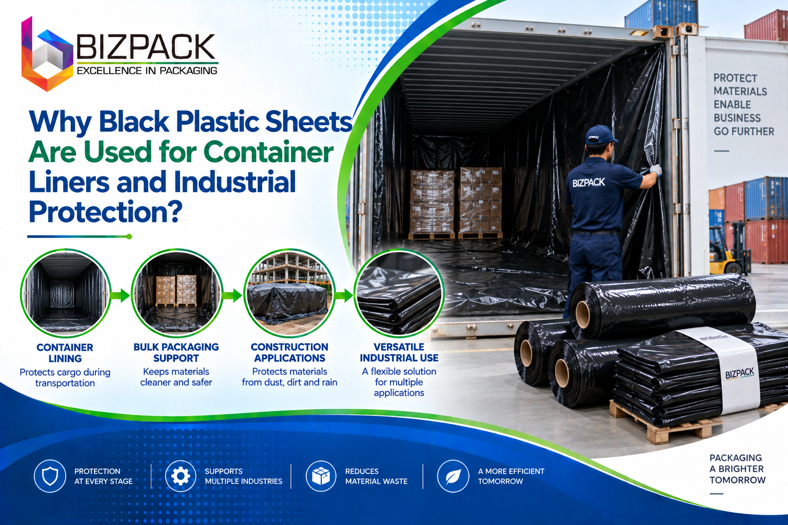 Why Black Plastic Sheets Are Used for Container Liners and Industrial Protection ?